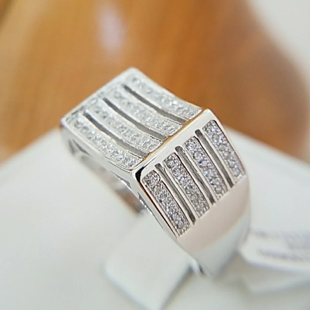 14k Gold plated men's Wedding Band Ring